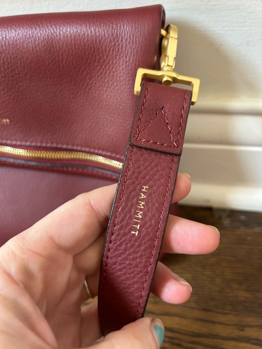 Hammitt VIP Medium Pomodoro Red Leather Crossbody nwot - Picture 5 of 10